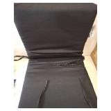 Pillow Perfect Fresco Solid Indoor/Outdoor One Piece Chair Cushion Deep Seat, Weather and Fade Resistant, Square Corner - 36.5" x 18", Black