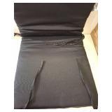 Pillow Perfect Fresco Solid Indoor/Outdoor One Piece Chair Cushion Deep Seat, Weather and Fade Resistant, Square Corner - 36.5" x 18", Black