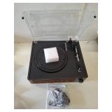 Vinyl Record Player with Speakers Vintage Turntable for Vinyls Records Belt-Driven Turn Table Support 3-Speed, Wireless Playback, Headphone, AUX-in, RCA Line LP Phonograph for Sound Enjoyment Black