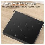 Nordun Plastic Extra Capacity Hanging File Folder Letter Size, 12 Pack Reinforced Hang Folders,Heavy Duty 2 Inch Expansion,Expandable Hanging Folders,Hanging Organizer Designed for Bulky Files (Black)