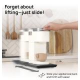 Ibyx Elegant Sliding Tray for Your Coffee Maker & Heavy Kitchen Appliances - Sturdy, Slides Easily from Under The Cabinet (Black, 7.5W x 14.5D)