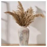 Vaseking Large Ceramic Rustic Vase, 11 inch Minimalist Decorative Farmhouse Tall Vase for Home Decor, Living Room, Shelf Decor, Enterway, Wedding, Table Decoration, Gray