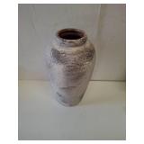 Vaseking Large Ceramic Rustic Vase, 11 inch Minimalist Decorative Farmhouse Tall Vase for Home Decor, Living Room, Shelf Decor, Enterway, Wedding, Table Decoration, Gray