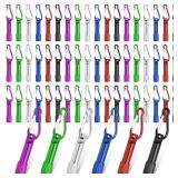 CZBRO 60 Pack Mini Keychain Flashlights Bulk, Ultra-Bright LED Metal Carabiner Clip Lights,Compact Emergency Lights for Camping, Hiking, Cycling, Survival Kits(60)