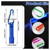CZBRO 60 Pack Mini Keychain Flashlights Bulk, Ultra-Bright LED Metal Carabiner Clip Lights,Compact Emergency Lights for Camping, Hiking, Cycling, Survival Kits(60)