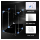 Acrylic Display Case Clear Action Figure Display Case with Mirrored Back, Dustproof Protection Display Box Alternative Glass Case for Collectibles Figures Models Doll Toys (8x8x10 inch, 20x20x25 cm)