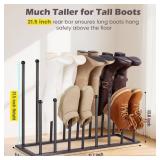 YOFOVI Boot Rack, Upgrade 21.5 Inch Height Boot Organizer for Tall Boots, 8 Pairs Stainless Steel Boot Storage Holder for Entryway, Closet, Black