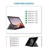 Bucewkde Surface Pro 3/4/5/6/7/7+ Keyboard, Ultra-Slim Wireless Bluetooth Surface Keyboard with Palm-Rejection Trackpad, 7-Color Backlit, Sleep/Wake Function, Long Battery Life