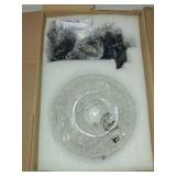 OIYIO Vintage Pendant Light - Matte Black Pendant Lights Kitchen Island with Floral Glass, Hanging Lighting Fixtures with Adjustable Hanging Chain for Kitchen, Island, Dining Room, Entryway