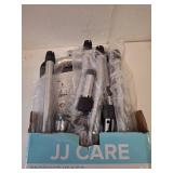 JJ CARE Step Stool with Handle for Elderly (300 lbs. Capacity), Adjustable Step Stools for Adults with Handrail, Non-Slip Heavy Duty Height Adjustable and Steel Frame Platform for high beds