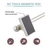 Multi-Use Adjustable Magnetic Curtain Rods for Doors, Windows, Tool Boxes, 16-28 Inch, Easy Installation - 4-Pack - Nickel