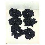 CEELGON Black Big Scrunchies for Women 6.3Inches Large Scrunchie Satin Oversized Silk Thick Elastic Hair Ties Jumbo Hair Scrunchies 6 Pack (Black)