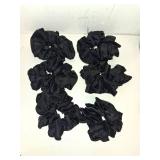 CEELGON Black Big Scrunchies for Women 6.3Inches Large Scrunchie Satin Oversized Silk Thick Elastic Hair Ties Jumbo Hair Scrunchies 6 Pack (Black)