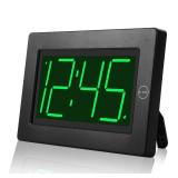 KWANWA Alarm Clock, Wall Clock, Digital Clock, 3" LED Digit Display, Battery Operated, Adjustable Brightness, Auto Night Mode, Auto Alarm Volume Increasing, Wall-Mount & Table-top