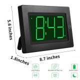 KWANWA Alarm Clock, Wall Clock, Digital Clock, 3" LED Digit Display, Battery Operated, Adjustable Brightness, Auto Night Mode, Auto Alarm Volume Increasing, Wall-Mount & Table-top