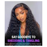 Megalook hair Glueless Wigs Human Hair Pre Plucked Pre Cut HD Lace 6x5 Closure Curly Human Hair Wig Deep Wave Lace Front Wigs Human Hair Pre Bleached Deep Wave Wig 26 Inch