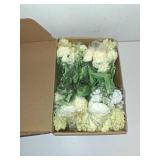 Zeyune 8 Pcs Artificial Flowers Bouquet Fake Silk Flowers Faux Bouquet Hydrangea Bouquets for Christmas Wedding Birthday Party Table Centerpieces Home Office Decoration(Champagne,Peony)