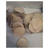 100 Pcs Christmas Unfinished Wooden Snowflake Ornaments Snowflake Hanging Cutouts Blank Wood Slices with Cord Craft Embellishments for Xmas Tree Decorations (Natural Color,4 Inches)