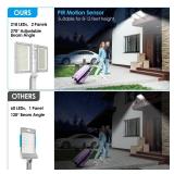ropelux Solar Outdoor Lights, 6000LM Motion Sensor Outdoor Lights Double Big Solar Panels, IP65 Waterproof and 5 Modes, 218LEDs High Brightness Wider Illuminated Area Flood Lights for Street