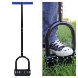 CKLT Edger Lawn Tool 41in Border Edger with Tempered Spring Steel Blade Long Rubber Handle Wide Footplate Rustproof Manganese Steel Half Moon Edger for Garden Maintenance