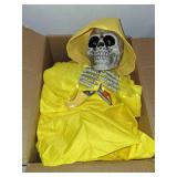 Halloween Animatronics Decorations Outdoor for Holding Candy and Gifts, 37 Inch Life Size with Balloon, Sound-Activated Sensor, Scary Decor for Home Party Indoor Outside Garden Lawn Grave Yard