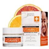 APPEARS NEW - Advanced Clinicals Brightening Vitamin C Face Cream Gel With Niacinamide + Hyaluronic Acid | Vitamin C Moisturizer Lotion For Face Visibly Diminishes Look Of Dark Spots & Uneven Skin Ton