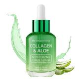 APPEARS NEW - The Beauty Elixir Aloe & Collagen Serum For Face - Dermatologist Tested, Anti-Aging, Ultra Hydrating Aloe Vera Gel For Face - Natural Ingredients, Clean Beauty, Cruelty-Free Korean Skin 