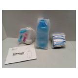 APPEARS NEW - MAOEVER Neti Pot Sinus Rinse Bottle Nose Wash Cleaner Pressure Rinse Nasal Irrigation for Adult & Kid BPA Free 300 ML with 30 Nasal Wash Salt Packets and Sticker Thermometer(Blue)