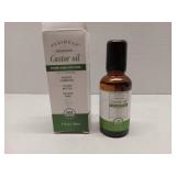 APPEARS NEW - Pexihoap Castor Oil Roll on for Waist Belly Body Skin, Certified Organic Pure Cold Pressed Body Castor Oil Roller Stick Glass Bottle - 1fl.oz