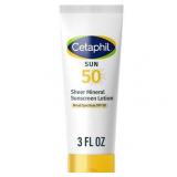 FACTORY SEALED - Cetaphil Sheer Mineral Sunscreen Face & Body SPF 50 - 3 fl oz (Expiration: 7/2026)