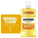 FACTORY SEALED - Listerine Original Antiseptic Mouthwash for Bad Breath & Plaque Oral Care  1 L (Expiration: 10/2026)