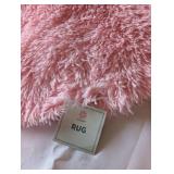 Mini Pink Heart Shaped Shag Rug