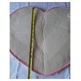 Mini Pink Heart Shaped Shag Rug