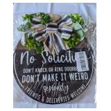Funny No Soliciting Door Sign