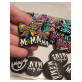 Colorful Mom-Themed Large Silicone Beads