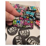 Colorful Mom-Themed Large Silicone Beads