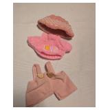 Pink Outfit Set with Love Sweater (fits Labubu dolls)