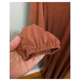 Rust Brown Maxi Dress with Button Detail - 2XL