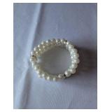 Triple Strand Bracelet with Crystal Spacers