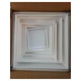 Buffet Risers, Food Display Risers for Party, White Acrylic Risers Display Stand for Buffet Table, Catering Displays for Dessert, Cube Box Nesting Riser with Hollow Bottoms (5x6"x7"x8"x9"x10" 6 PCS)