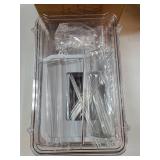 2 Sets of 3-Tier Bathroom Under Sink Organizers and Storage, Multi-Purpose Stackable Pantry Organization and Storage, Pull Out Clear Kitchen Bathroom Cabinet Organizer with Movable Dividers - Retail: 