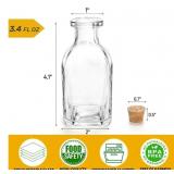 20 Pack Glass Bottles with Cork Stoppers, 3.4 oz Small Vintage Style Favor Jars, Clear Empty Cork Bottles for Party Favors, DIY Craft.  NO STRING OR TAGS. - Retail: $26