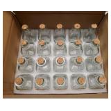 20 Pack Glass Bottles with Cork Stoppers, 3.4 oz Small Vintage Style Favor Jars, Clear Empty Cork Bottles for Party Favors, DIY Craft.  NO STRING OR TAGS. - Retail: $26