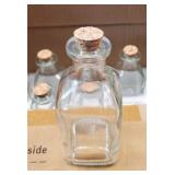 20 Pack Glass Bottles with Cork Stoppers, 3.4 oz Small Vintage Style Favor Jars, Clear Empty Cork Bottles for Party Favors, DIY Craft.  NO STRING OR TAGS. - Retail: $26