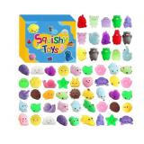 200 Pcs Mochi Squishy Toy, Kawaii Squishies Bulk Party Favors for Kids 4-8 8-12 Boys Girls Toddlers Teens Gift for Christmas Birthday Classroom Prizes Goodie Bag Stuffers