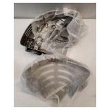 Corner Shower Caddy Suction Cups, Corner Shower Shelf for Inside Shower, Organizer Suction for Bathrooms Storage, No-Drilling Removable (Aluminum, 2-Pack, Gunmetal Gray) - Retail: $30