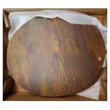 Small Round Side Table - 3-Tier Oval Accent Table for Small Spaces, Rustic Wood and Metal Couch End Table, Nightstand for Bedroom or End Table Living Room, Easy to Assemble, Rustic Brown - Retail: $20