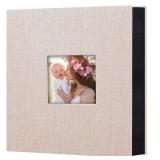 Photo Album 4x6 600 Photos Linen Cover Large Picture Book Holds Horizontal and Vertical Pockets for Wedding Family Anniversary and Baby (Beige)