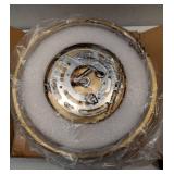 Gold Semi-Flush Mount Ceiling Light with Globe Glass Vintage Ceiling Lighting for Hallway, Kitchen, Entryway, Bathroom & Closet - Retail: $40