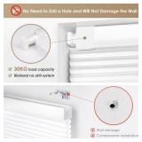 LazBlinds No Tools No Drill Cordless Cellular Shades, Blackout Light Blocking Honeycomb Shades for Home, Thermal Insulation Blinds for Windows, 40 W x 48" H, Dark Coffee - Retail: $47"